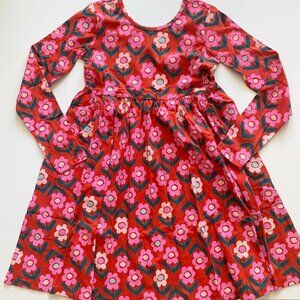 Hanna Andersson Girl Long Sleeve Print Super Soft Skater Dress 12 years